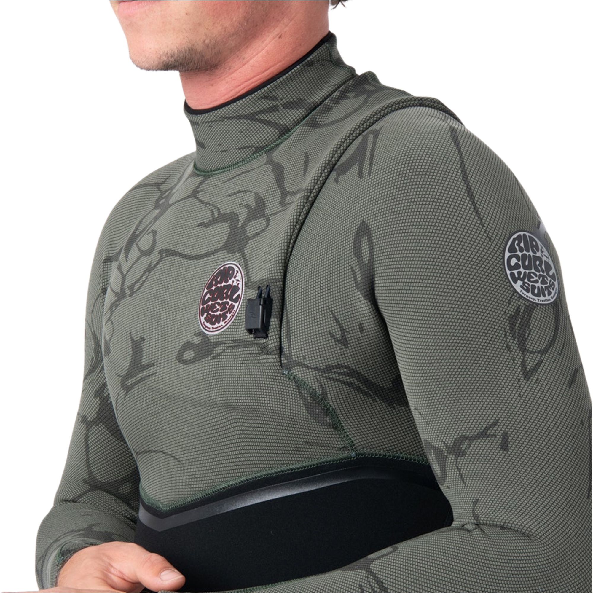 2026 Rip Curl Mens E-Bomb 3/2mm Zip Free Wetsuit 17OMFS - Deep Cactus